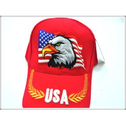 1303-09 Law & Order Cap "EAGLE"RED