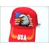 1303-09 Law & Order Cap "EAGLE"RED