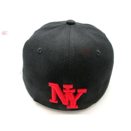 1404-06 SALE 3 Logo Fitted "New York" WHT/BLK