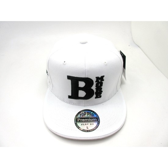 1404-06 B MORE CITY FITTED HAT WHT/BLK