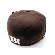 1404-06 B MORE CITY FITTED HAT BROW/WHT
