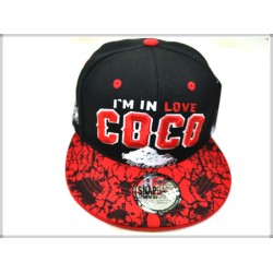 1505-05 COCO SNAP BACK BLK/RED