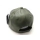 1607-03 PLAIN PU LEATHER BASEBALL CAP OLIVE