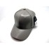 1607-03 PLAIN PU LEATHER BASEBALL CAP CHARCOAL