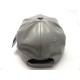 1607-03 PLAIN PU LEATHER BASEBALL CAP CHARCOAL