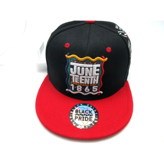 1865-01 JUNTEETH SNAP BACK"SQUARE"BLK/RED