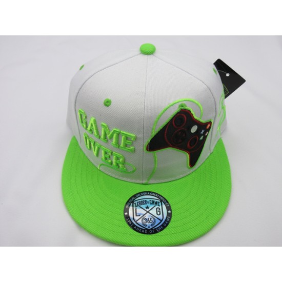 GAMER SNAP BACK "GAMEOVER" 1901-10 WHT/LIME