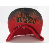 1906-13 RELIGIOUS HAT "I FEEL BLESSED" NAV/WHT