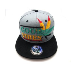 2007-15 GOOD VIBES SNAP BACK GRY/BLK