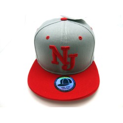 2007-10 3 2-TONE SNAP BACK NEW JERSEY GRY/RED