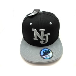 2007-10 3 2-TONE SNAP BACK NEW JERSEY BLK/GRY