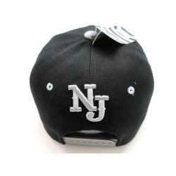 2007-10 3 2-TONE SNAP BACK NEW JERSEY BLK/GRY