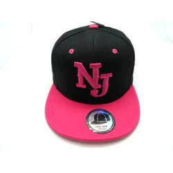 2007-10 3 2-TONE SNAP BACK NEW JERSEY BLK/HOT