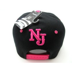 2007-10 3 2-TONE SNAP BACK NEW JERSEY BLK/HOT