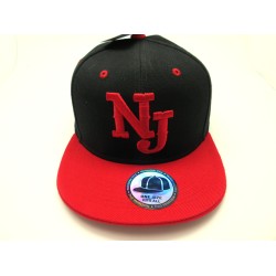 2007-10 3 2-TONE SNAP BACK NEW JERSEY BLK/RED