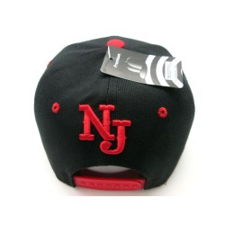 2007-10 3 2-TONE SNAP BACK NEW JERSEY BLK/RED