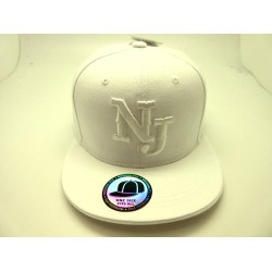 2007-09  2LOGO SOLID SNAP BACK NEW JERSEY WHT/WHT