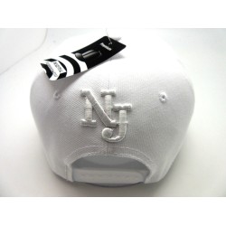 2007-09  2LOGO SOLID SNAP BACK NEW JERSEY WHT/WHT