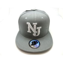 2007-09 2LOGO SOLID SNAP BACK NEW JERSEY GRY/WHT
