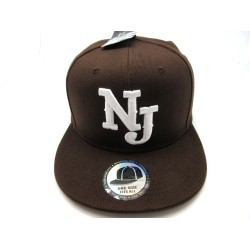 2007-09 2LOGO SOLID SNAP BACK NEW JERSEY BRO/WHT
