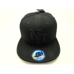 2007-09 2LOGO SOLID SNAP BACK NEW JERSEY BLK/BLK