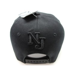 2007-09 2LOGO SOLID SNAP BACK NEW JERSEY BLK/BLK/WHT