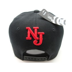 2007-09 2LOGO SOLID SNAP BACK NEW JERSEY BLK/RED