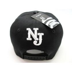 2007-09 2LOGO SOLID SNAP BACK NEW JERSEY BLK/WHT