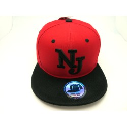 2007-10 3 2-TONE SNAP BACK NEW JERSEY RED/BLK