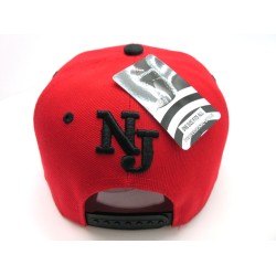 2007-10 3 2-TONE SNAP BACK NEW JERSEY RED/BLK