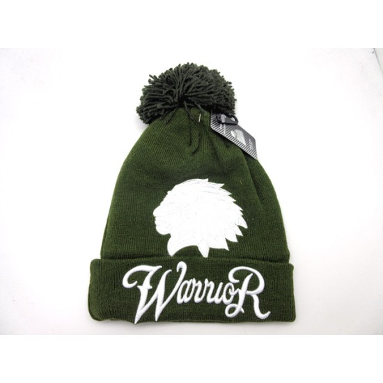 WARRIOR 2008-16 KNIT HAT OLI/WHT