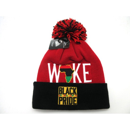 BLACK HISTORY KNIT HAT 2008-04 WOKE RD/BK