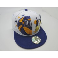 2102-01 CITY SPLASH SNAP BACK LA WHT/PUR