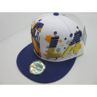 2102-01 CITY SPLASH SNAP BACK LA WHT/PUR