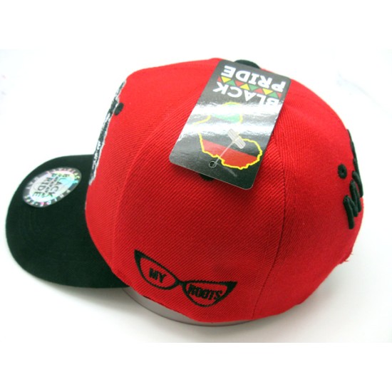 2103-20 WOMENS SNAP BACK "MY ROOTS" RED/BLK
