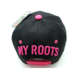 2103-20 WOMENS SNAP BACK "MY ROOTS" BLK/HOT