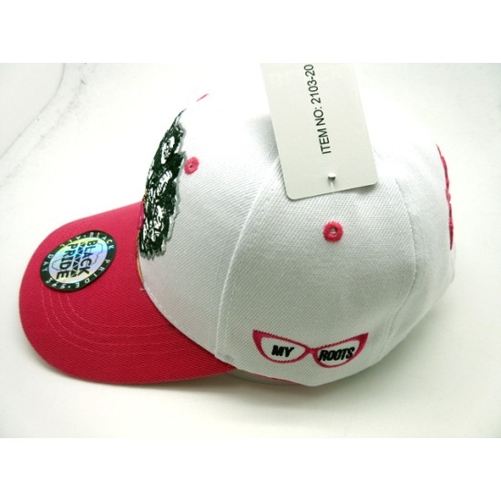 2103-20 WOMENS SNAP BACK "MY ROOTS" WHT/HOT