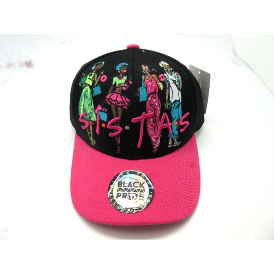 2103-19 SISTAS WOMENS HAT BLK/HOT