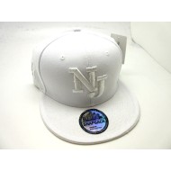 1404-06 3 Logo Fitted "New York" WHT/WHT