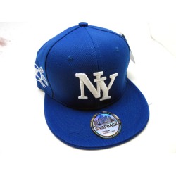 1404-06 3 Logo Fitted "New York" ROYAL /WHITE 