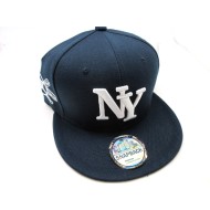 1404-06 3 Logo Fitted "New York" NAVY /WHITE 