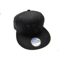 1404-06 3 Logo Fitted "New York"  BK/BK  