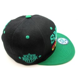 2106-01 SMOKE FOR THE CULTURE SNAP BACK BLK/KELLY