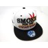 2106-01 SMOKE FOR THE CULTURE SNAP BACK WHT/BLK