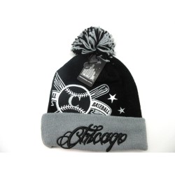 2107-03 CITY COLLASSAL KNIT HAT CHICAGO BK/GRY