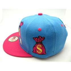 2109-17 SNAP BACK HIP HOP "ALWAYS HUSTLIN" BLK/RED