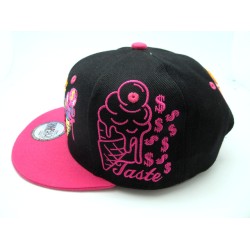 2109-18 SNAP BACK HIP HOP "GOOD LIFE" BLK/HOT