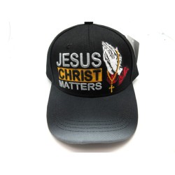 2109-20 RELIGIOUS HAT "J.C MATTER" BLK/GRY