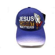 2109-20 RELIGIOUS HAT "J.C MATTER" PUR/WHT