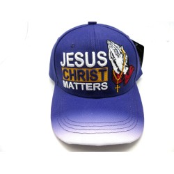 2109-20 RELIGIOUS HAT "J.C MATTER" PUR/WHT